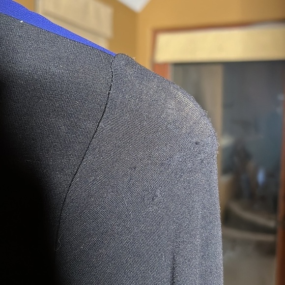 Elie Tahari Tunic Long Sleeve Pullover Layered Blue/Black Size Small - Picture 5 of 7